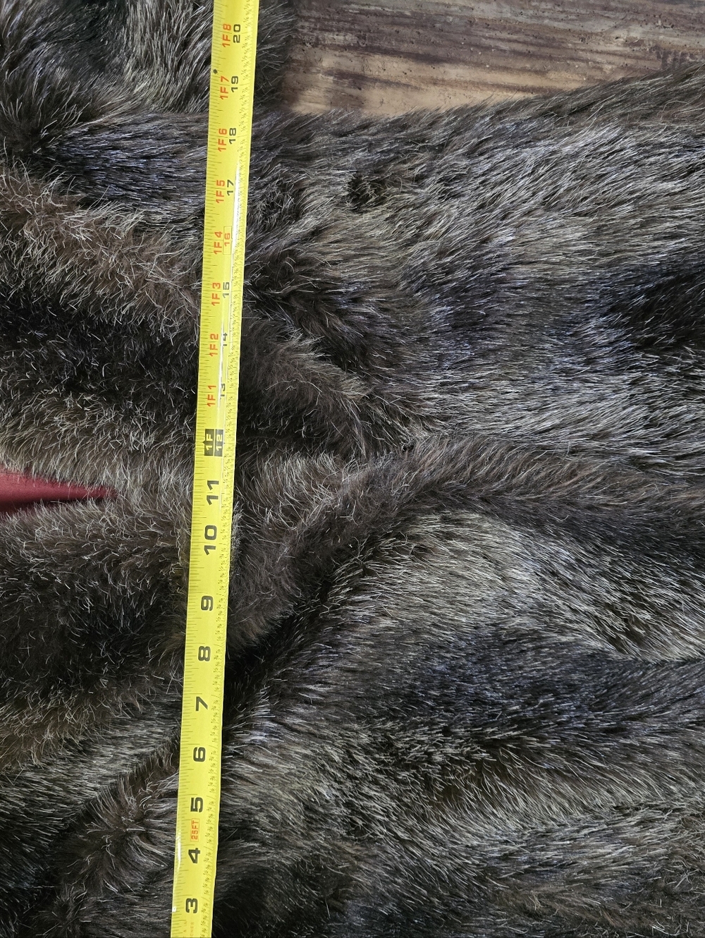 Vintage 1970s Beekman Place Faux Fur Coat Long Shaggy Mink Look Gray Brown - Picture 7 of 7